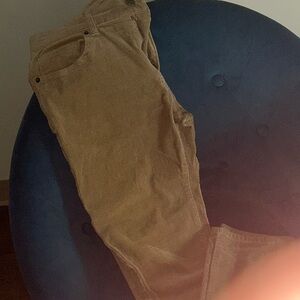 Fashionova Men's Classic Brown Corduroy Pants